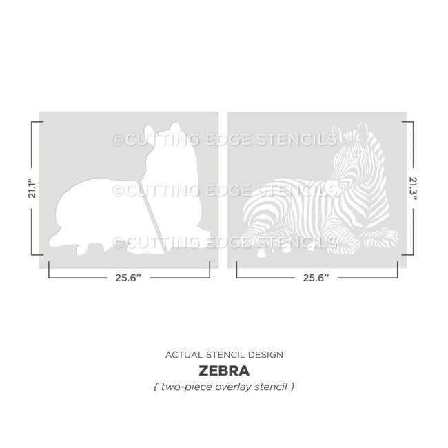 zebra stencil for wall mural