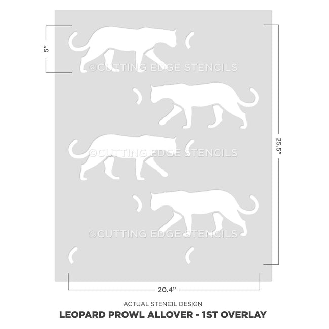 walking leopard stencil
