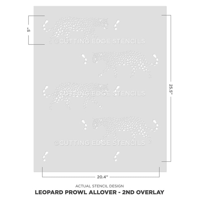 leopard walk stencil