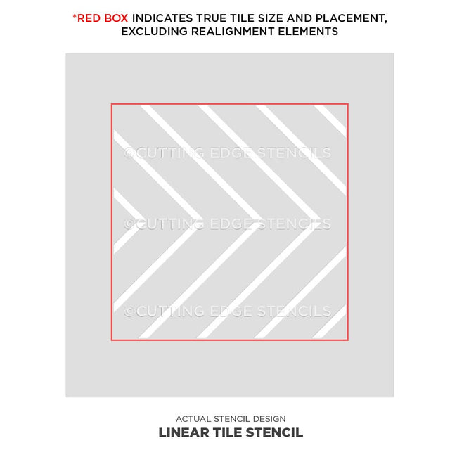 geometric tile stencil for floors