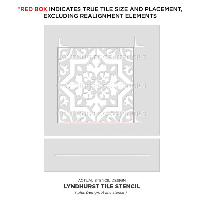 Lyndhurst Tile Stencil Painted Cement Floor Stenciling