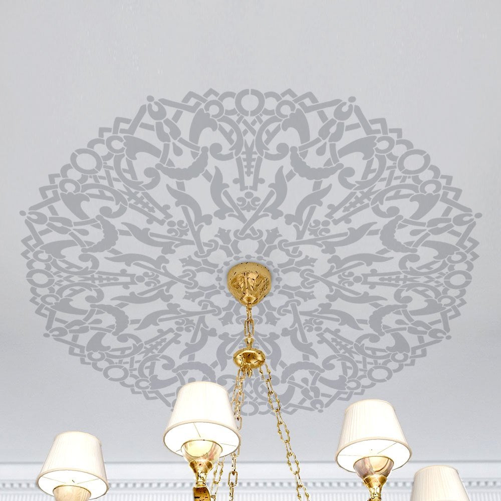Madison stencil medallion - Reusable stencils for DIY decor. Large ...