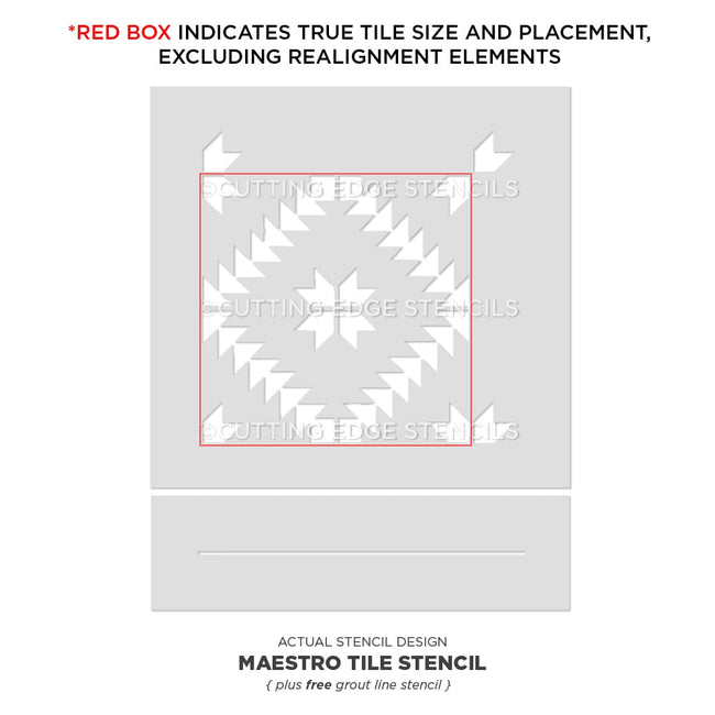 Maestro Tile Stencil Painted Stenciling Floor