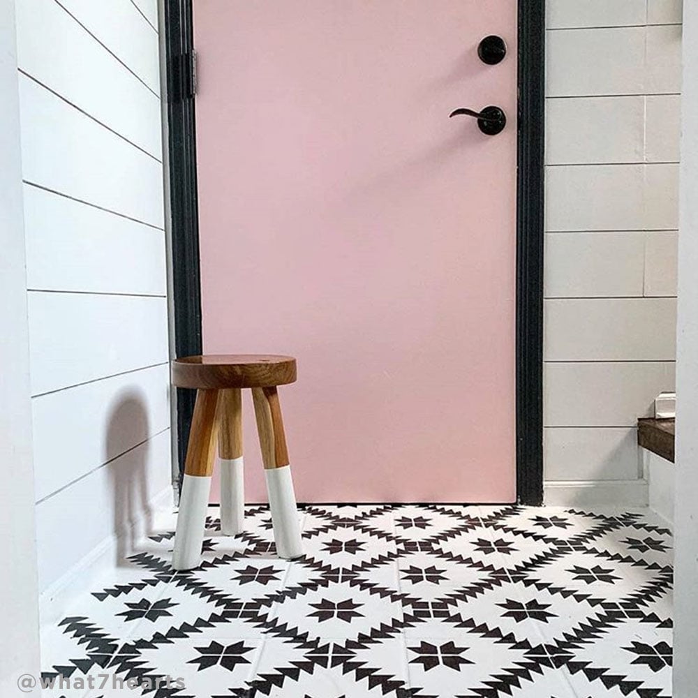 Maestro stenciled cement floor