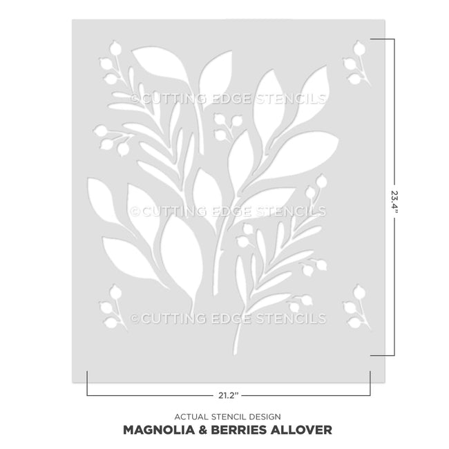 wall stencil magnolia