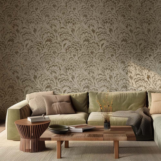 marbled paper wall stencil pattern