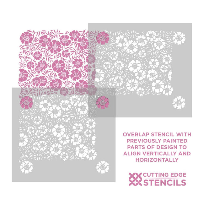 marigold wall stencil alignment photo for painting