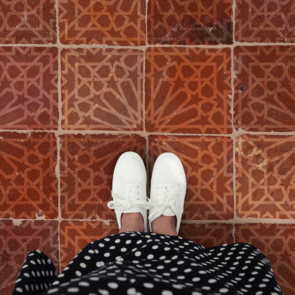 medina cement patio stencil