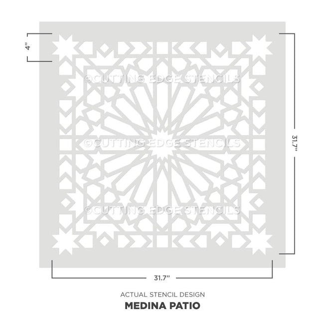 medina concrete patio stencil
