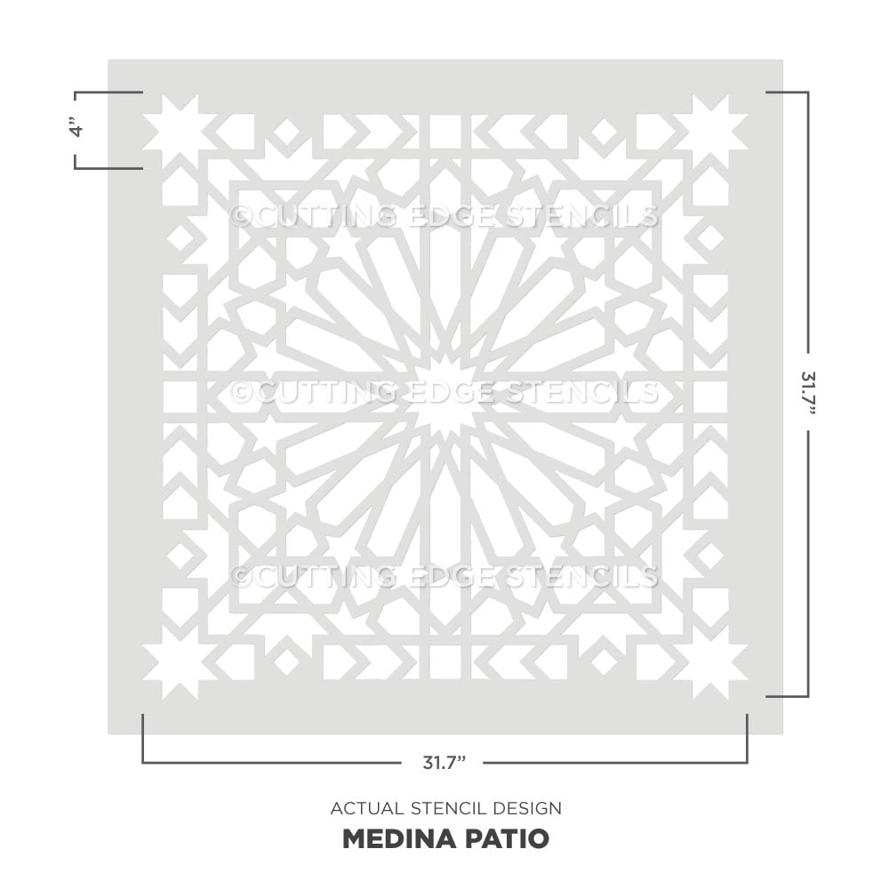 medina concrete patio stencil