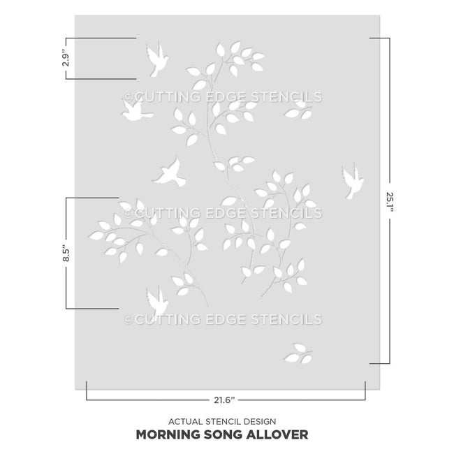 Morning Song Wall Stencil