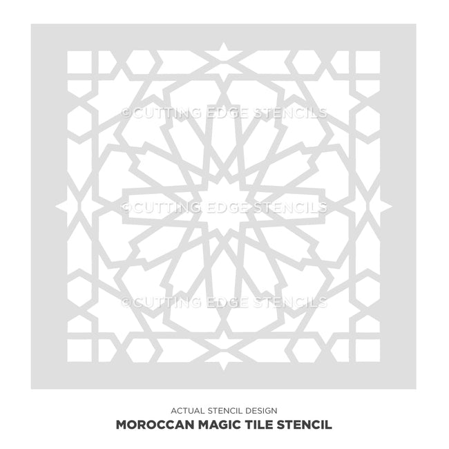 Moroccan Magic Tile Stenciled Floor Painted Tiles