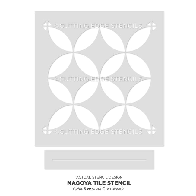 Nagoya Tile Stencil Size Medium