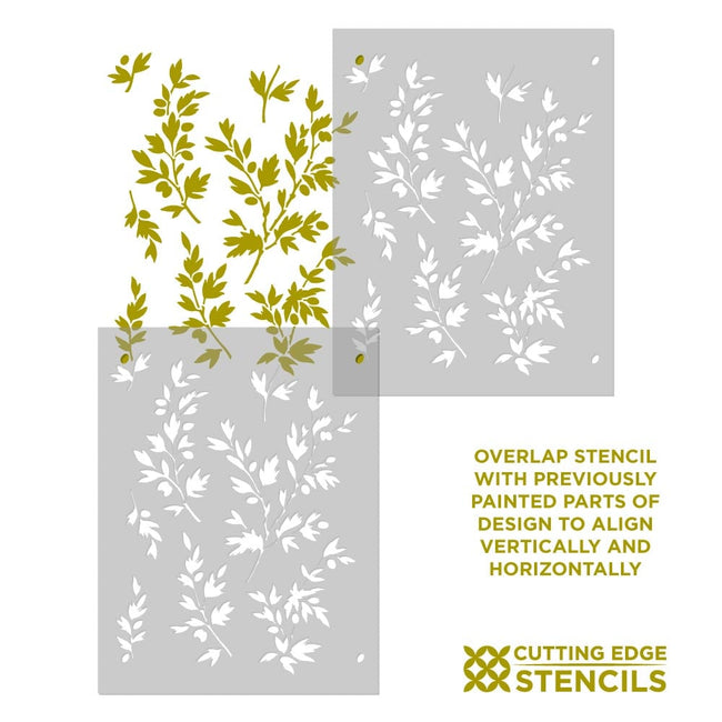 olive branch stencil