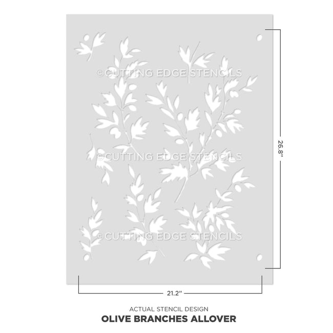 branches stencil for walls