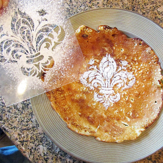 food stencil fleur-de-lys paris flower iris