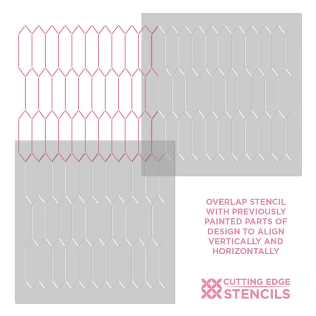 pencil tile stencil alignment photo