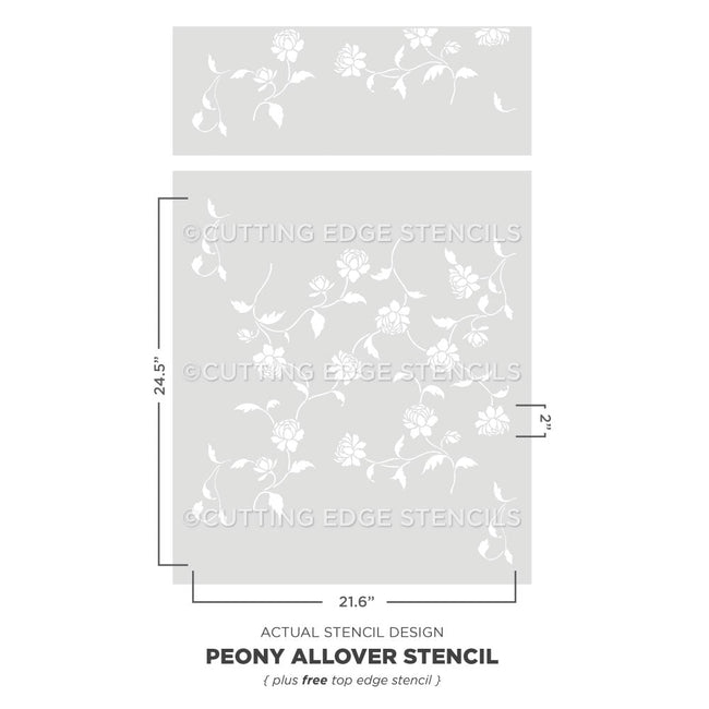 Peony Allover Stencil