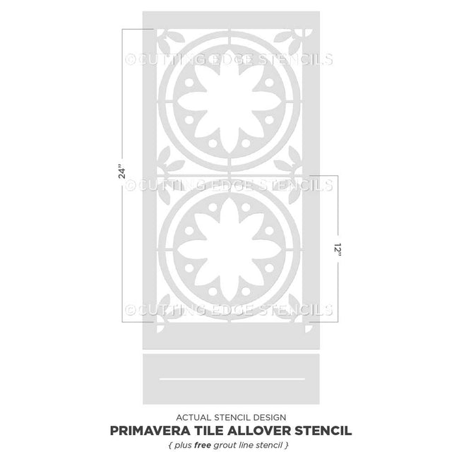 Primavera Tile Stencil