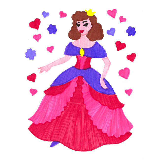 princess stencil colorfoldz