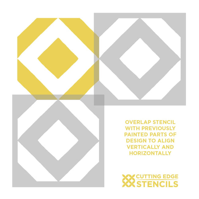 geometric tile stencil alignment