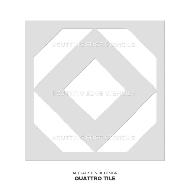 Quattro Tile Stencil Size Large