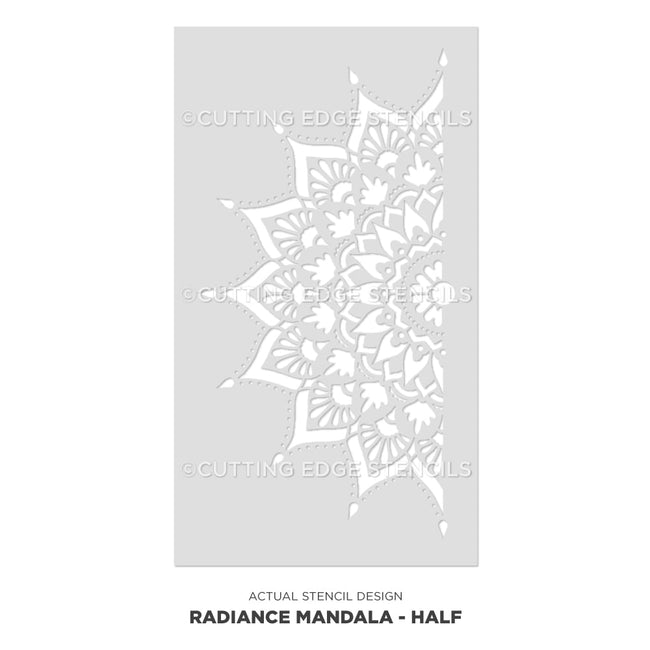 Radiance Mandala Stencils Mandala Decal Designs Half Actual