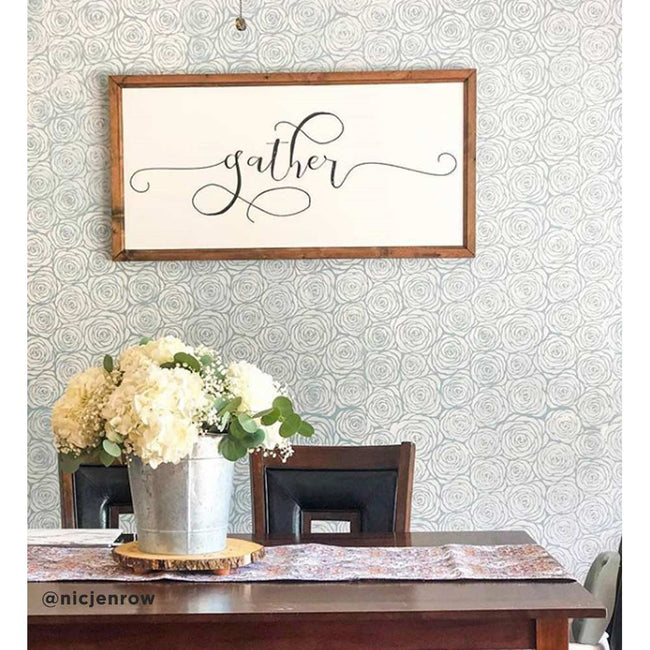 roses wallpaper stencil