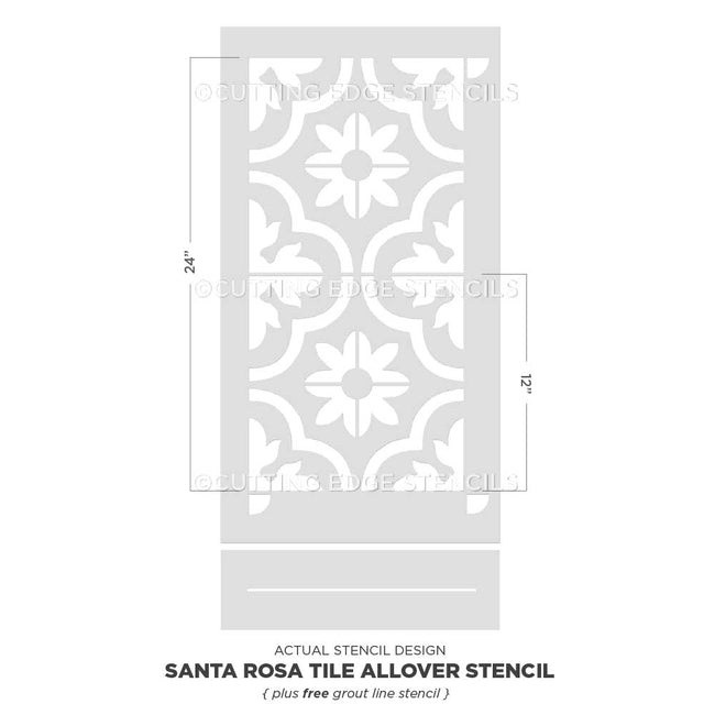 Santa Rosa Tile Stencil