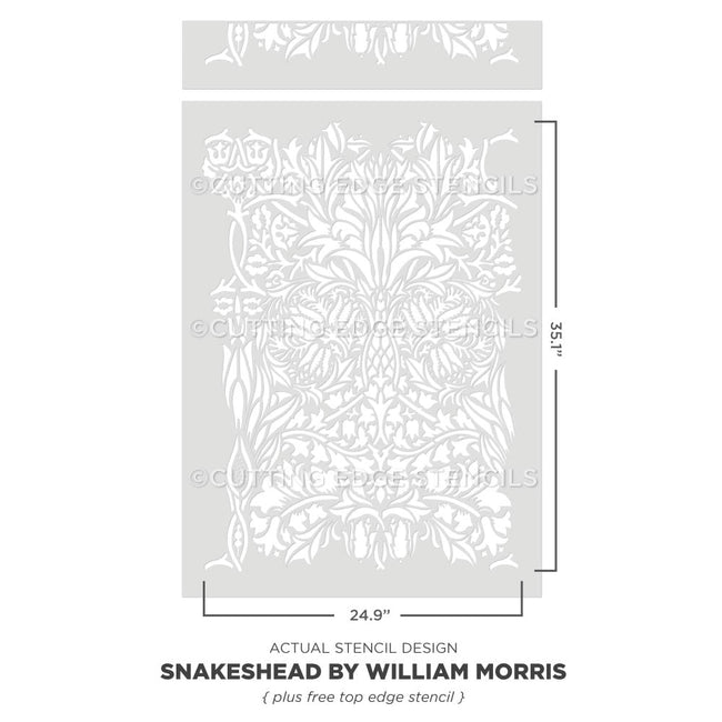 snakehead wall stencil actual stencil image