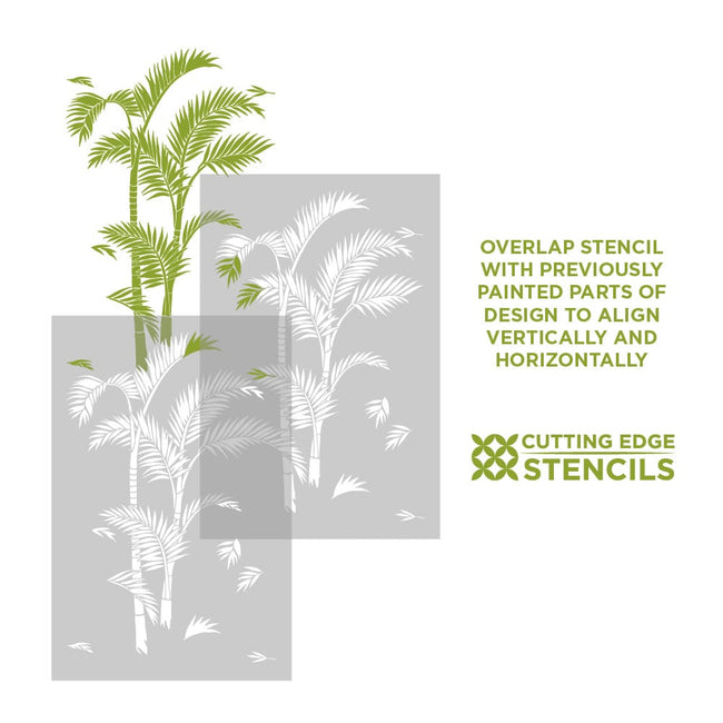 soliman bay palms wall stencil alignment