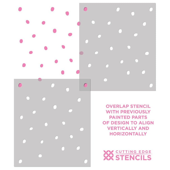 spotty dots stencil polka dot nursery wall paper design