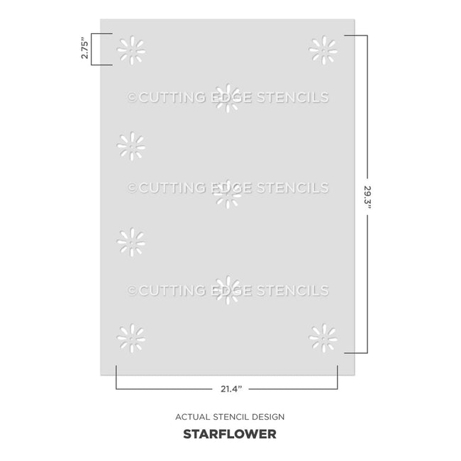 wall stencil starflower actual image