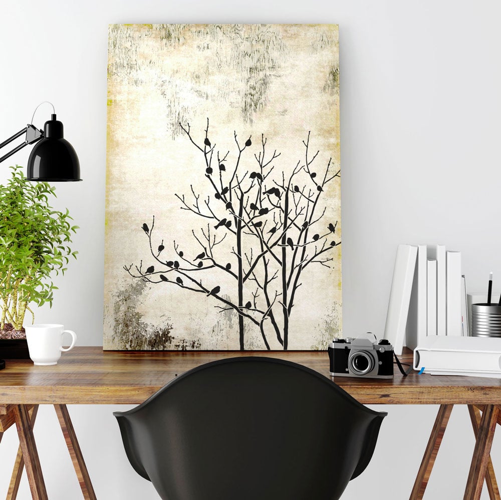 Birds In Trees Craft Stencil Size Small