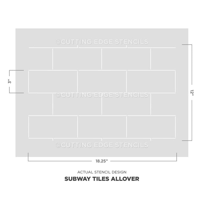 subway tile stencil