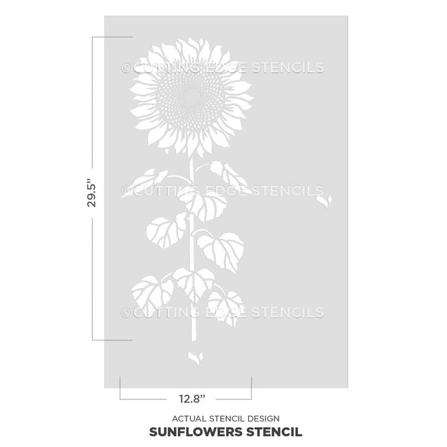 sunflower stencil