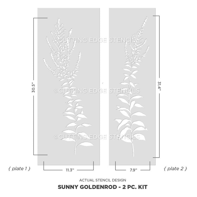 goldenrod stencil set actual image