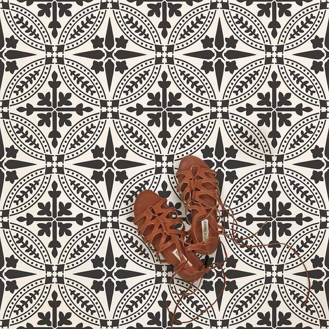 Tile Stencil black White Cement Tile floor Stencils Japanese Stencil