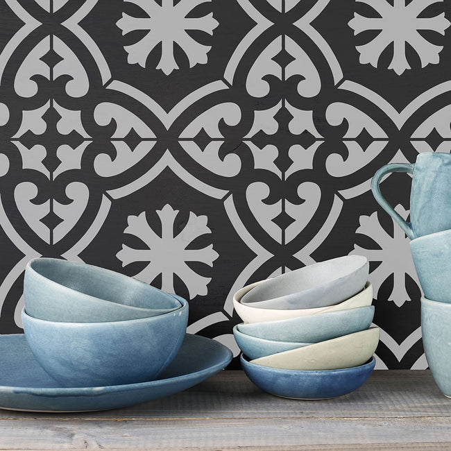 marlen cement tile stencil floor