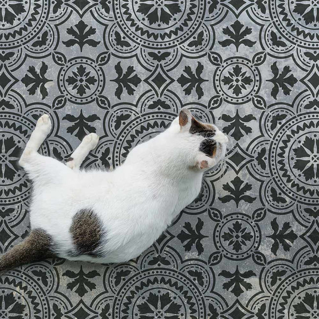 tile floor stencil tangier moroccan morocco cement tile