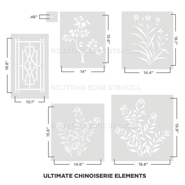 Ultimate Chinoiserie Stencil Kit
