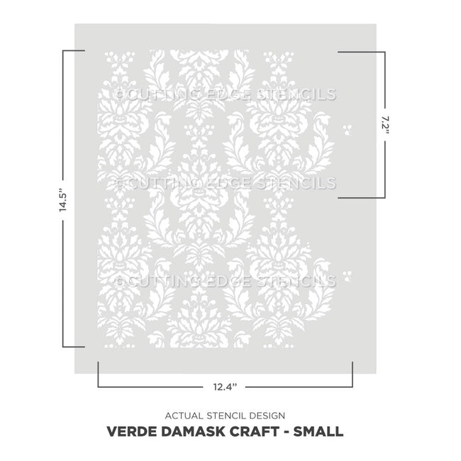 verde damask stencil for crafts and furniture