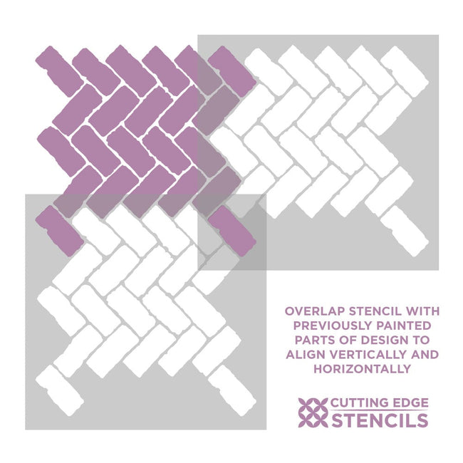 alignment stencil for walls vintage patio brick stencil