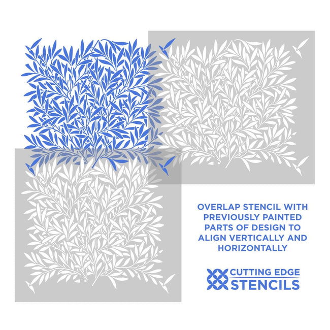 william morris wall stencil alignment image