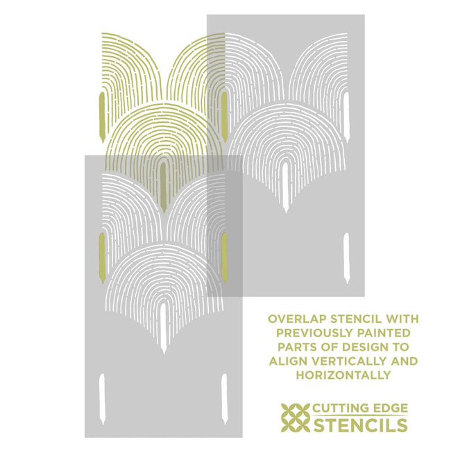 alignment image for wall stencil willow arch