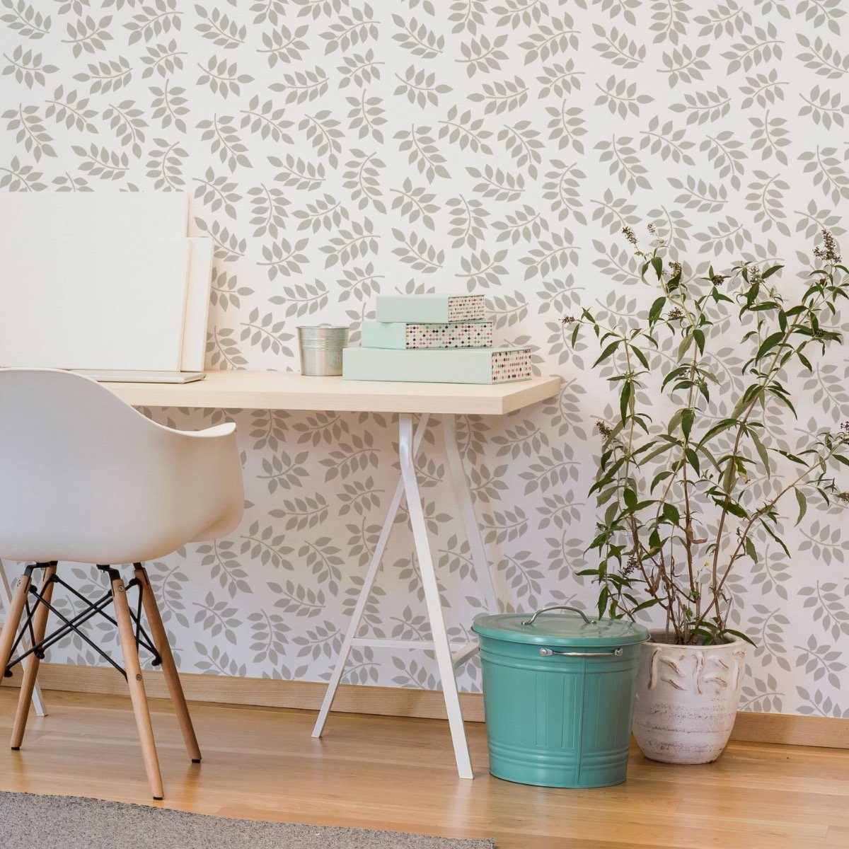 Wispy Leaves Stencil