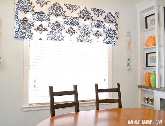 Learn How To Stencil No Sew Roman Shades Using The Nadya Damask Stories