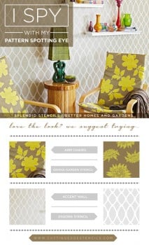DIY projects that use stencils to get these gorgeous designer home decor looks! http://www.cuttingedgestencils.com/trellis-allover-stencil.html