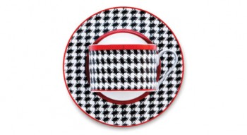 Houndstooth Plate and Cup found on Elle Decor