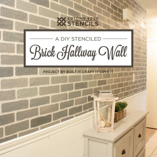 How To Stencil An Exposed Brick Accent Wall And A Large Mandala